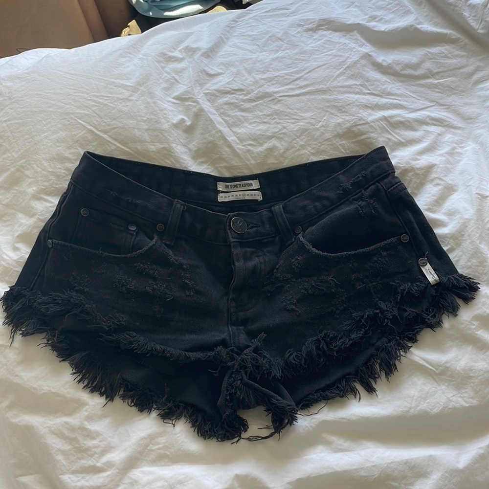 Black One Teaspoon Bonita Shorts